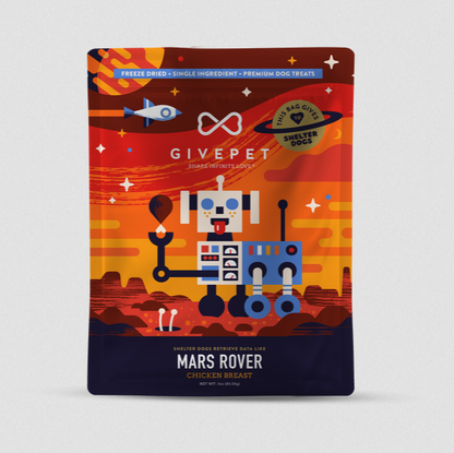 GivePet Mars Rover Freeze-Dried Dog Treats 3oz Bag