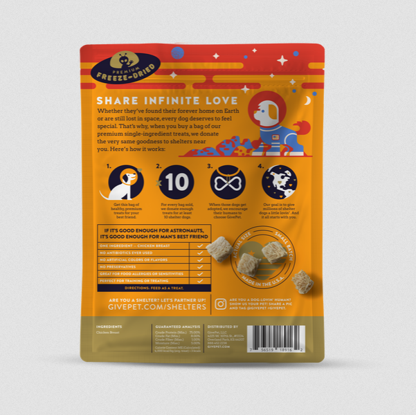GivePet Mars Rover Freeze-Dried Dog Treats 3oz Bag