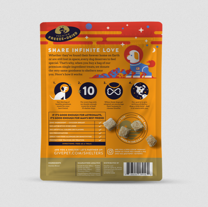 GivePet Mars Rover Freeze-Dried Dog Treats 3oz Bag
