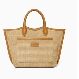 Brighton Blonde Biancca Med Straw Tote