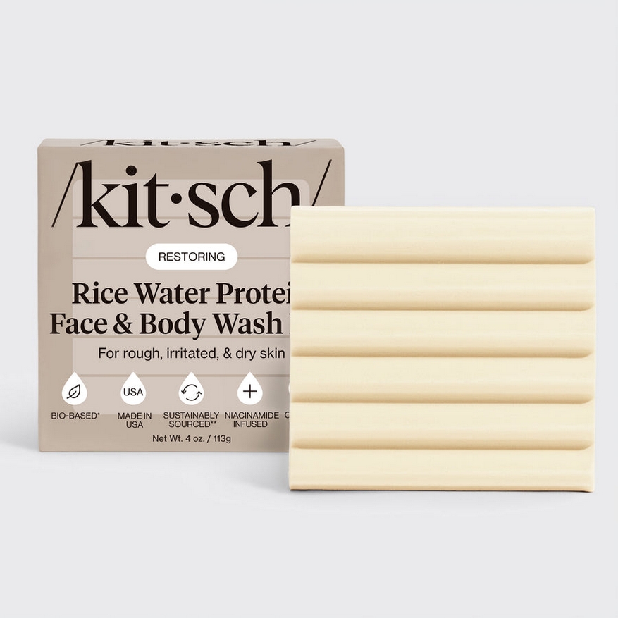 Kitsch Rice Water Protein Face & Body Wash Bar