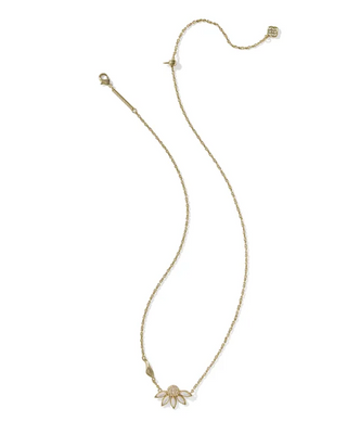 Kendra Scott Anya Flower Pendant Necklace Gold Ivory Mix