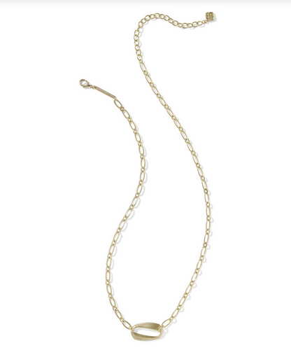 Kira Short Pendant Necklace Gold Metal