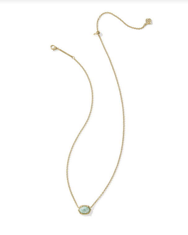 Kendra scott Daphne Frame Pendant Necklace Gol Teal Amazonite