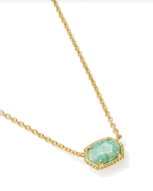 Kendra scott Daphne Frame Pendant Necklace Gol Teal Amazonite