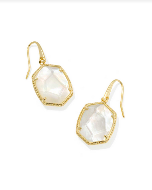 Kendra Scott Daphne Frame Drop Earring Gold MOP