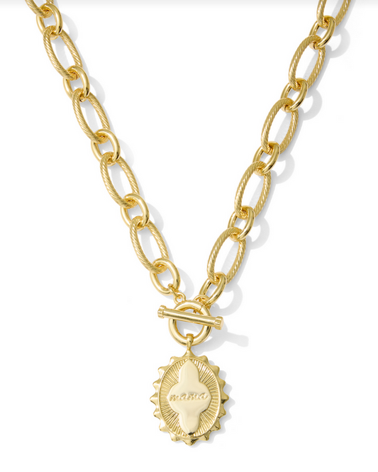 Kendra Scott Mama Link Chain Necklace Gold Metal