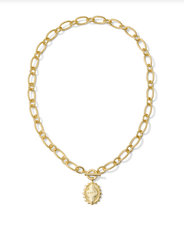 Kendra Scott Mama Link Chain Necklace Gold Metal