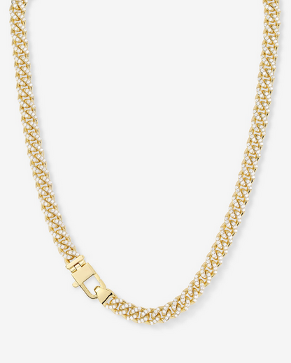 Melinda Maria Pave Julian Cuban Chain Necklace Gold