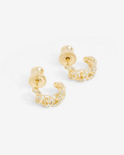 Melinda Maria Pave Julian Chain Huggies Gold