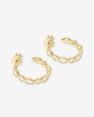 Melinda Maria Isla Hoops .75" Gold