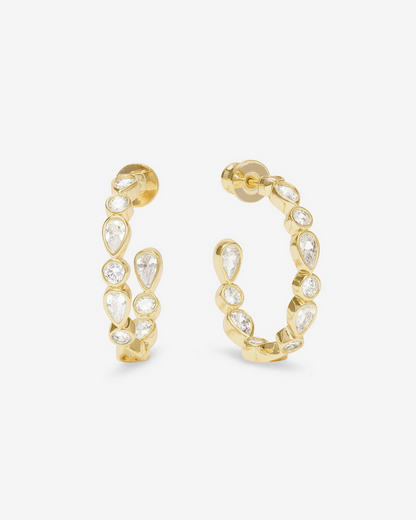 Melinda Maria Isla Hoops 1" Gold