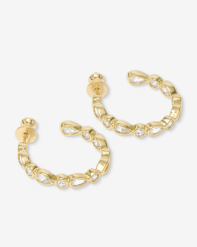 Melinda Maria Isla Hoops 1" Gold