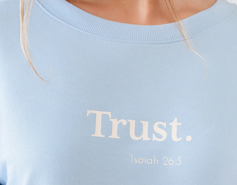 Be the Light Blue Trust Sweatshirt