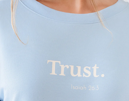 Be the Light Blue Trust Sweatshirt