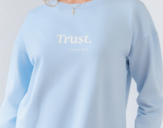 Be the Light Blue Trust Sweatshirt