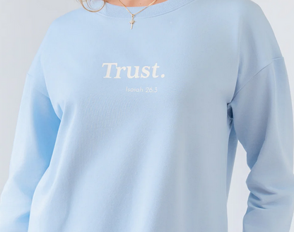 Be the Light Blue Trust Sweatshirt