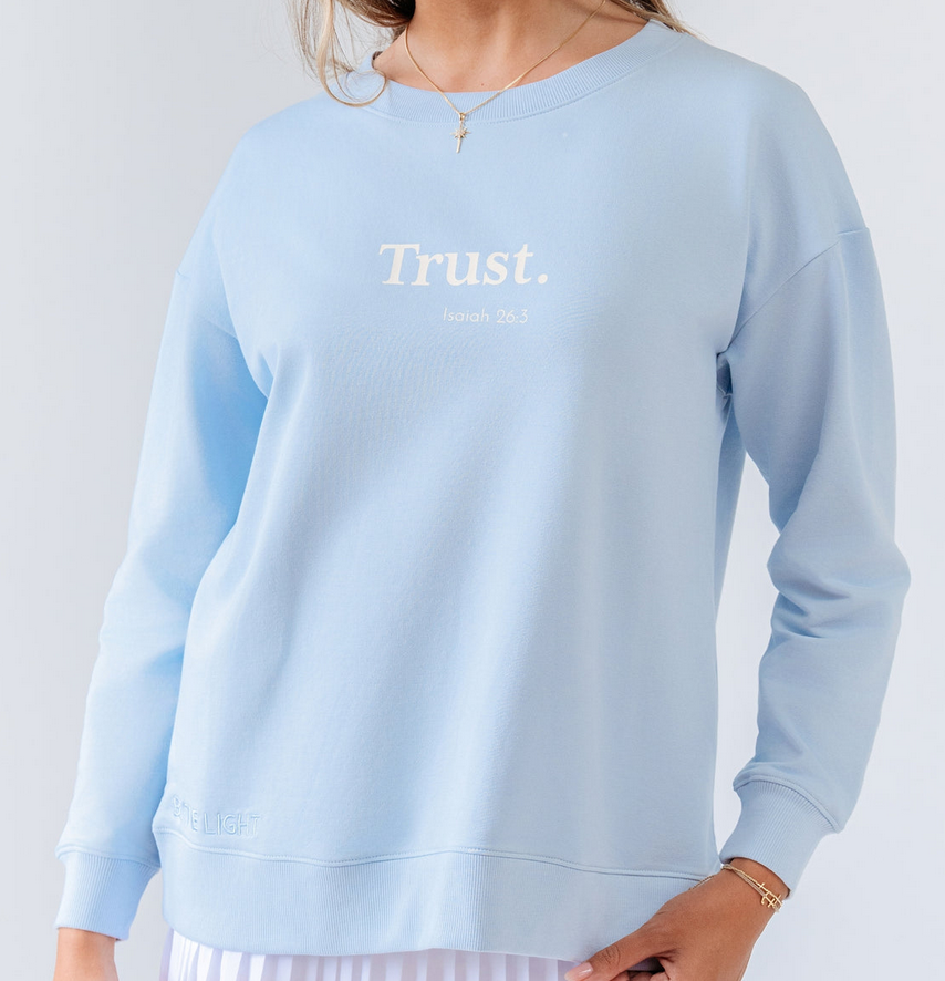 Be the Light Blue Trust Sweatshirt