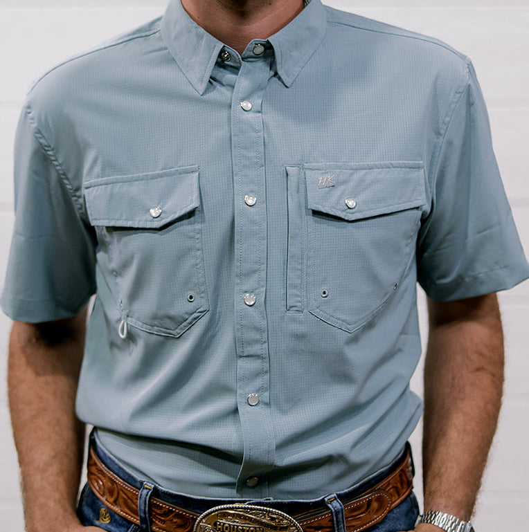HornKnot Morning Mist Men's Pearl Snap