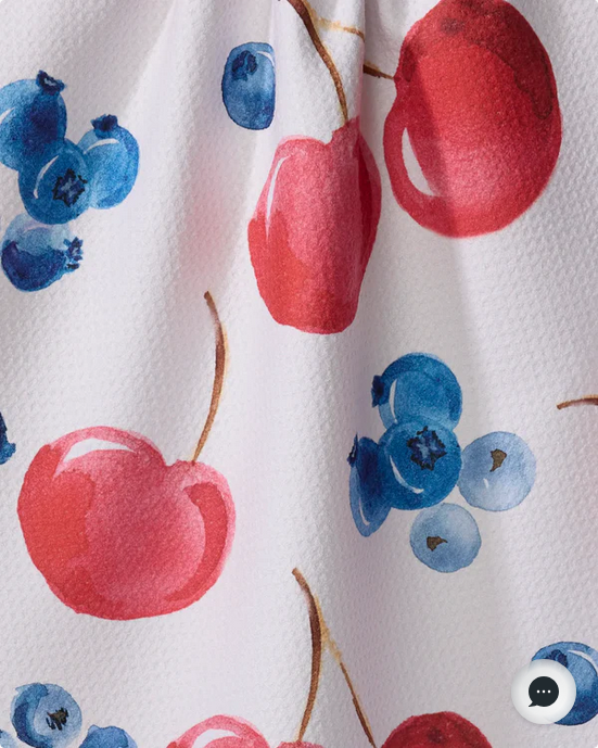 Geometry Cherry on Top Tea Towel