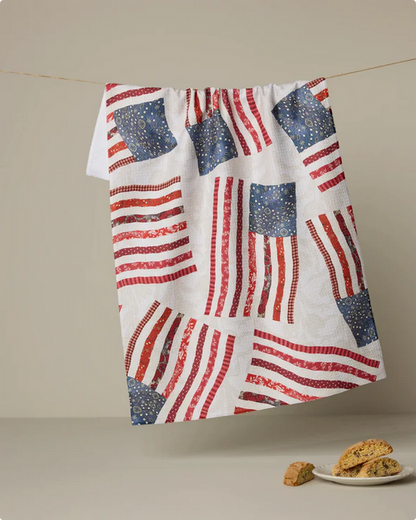 Geometry Patchwork Flag Tea Towel