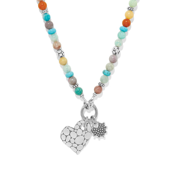 Brighton Pebble Sweet Hearts Charm Necklace