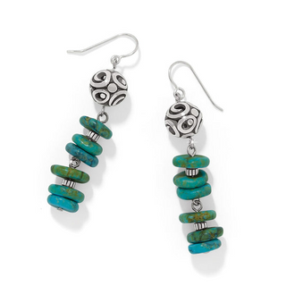Brighton Contempo Senora Verde BlueFrench Wire Earrings
