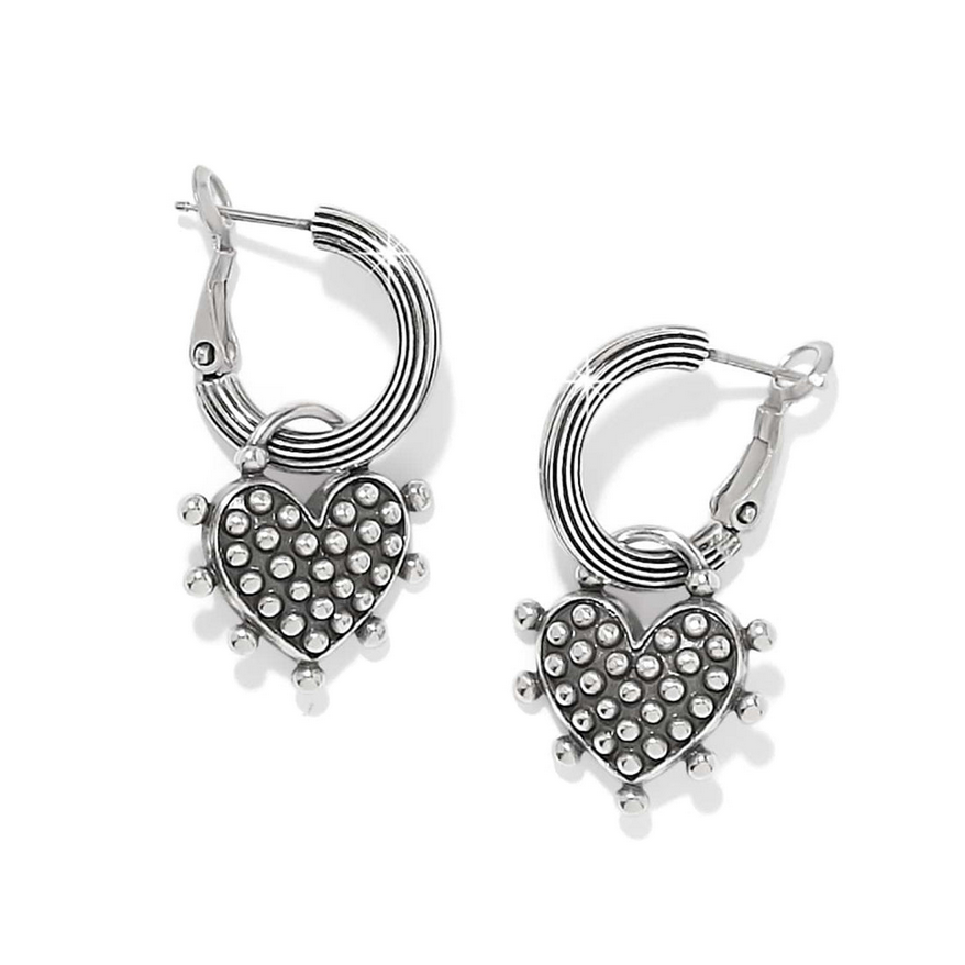 Brighton Pebble Sweet Hearts Reversible Charm Hoops