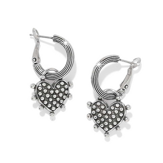 Brighton Pebble Sweet Hearts Reversible Charm Hoops