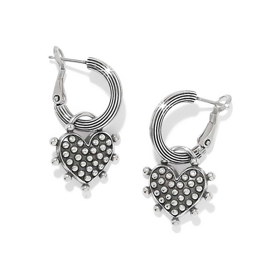 Brighton Pebble Sweet Hearts Reversible Charm Hoops