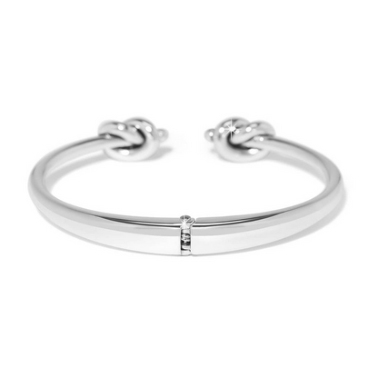 Brighton Interlok Single Knot Silver Open Hinge