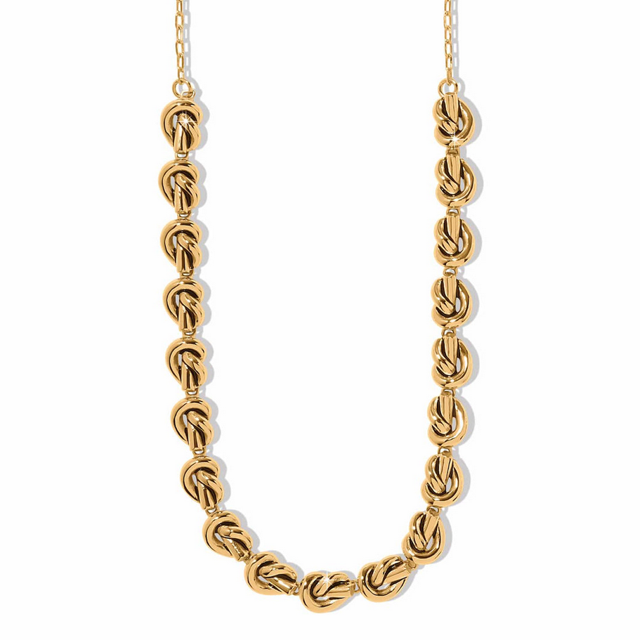 Brighton Interlok Single Knot Gold Collar Necklace