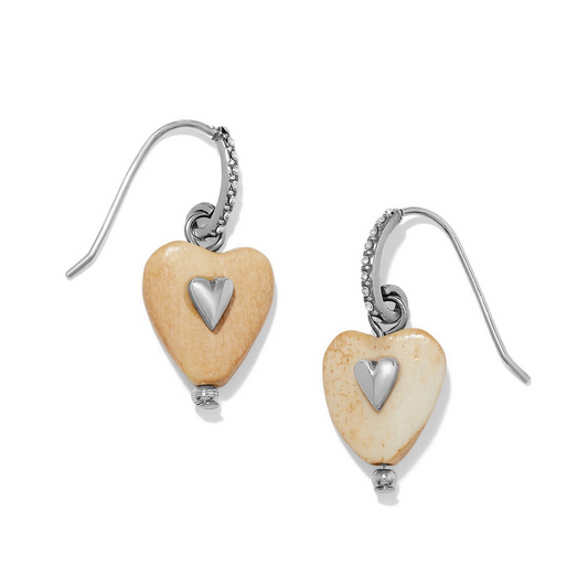 Brighton  Love Messages I Am Grateful Wood French Wire Earrings