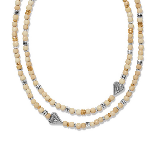 Brighton Love Messages I Am Grateful Wood Long Necklace