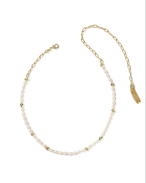 KENDRA SCOTT GABRIELLA  GOLD FRESHWATER PEARL STRAND NECKLACE
