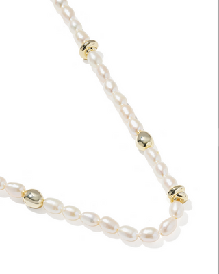 KENDRA SCOTT GABRIELLA  GOLD FRESHWATER PEARL STRAND NECKLACE