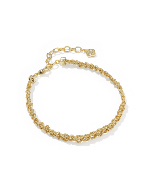 KENDRA SCOTT GABRIELLA GOLD BRAIDED CHAIN BRACELET