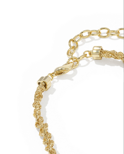 KENDRA SCOTT GABRIELLA GOLD BRAIDED CHAIN BRACELET