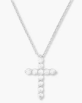 Melinda Maria Oh She Fancy Small Cross Pendant Silver