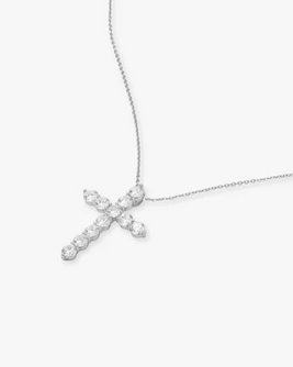 Melinda Maria Oh She Fancy Small Cross Pendant Silver