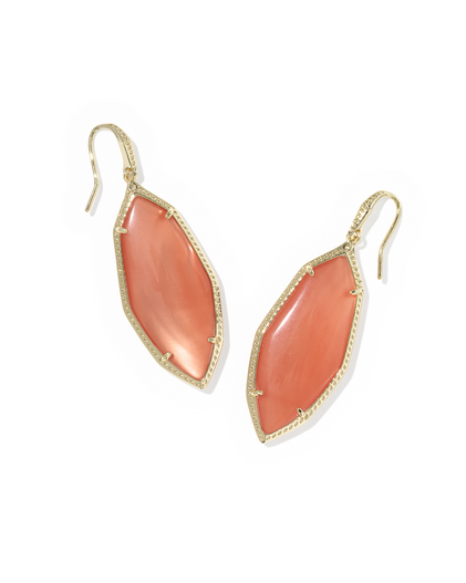 KENDRA SCOTT OPHELIA GOLD BURNT ORANGE DROP EARRINGS