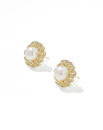 KENDRA SCOTT GABRIELLA GOLD FRESHWATER  PEARL STUD EARRINGS