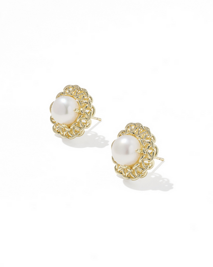 KENDRA SCOTT GABRIELLA GOLD FRESHWATER  PEARL STUD EARRINGS