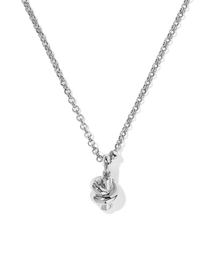 KENDRA SCOTT PARKER KNOT SILVER SHORT PENDANT NECKLACE