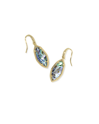 KENDRA SCOTT OPHELIA SMALL GOLD ABALONE DROP EARRINGS