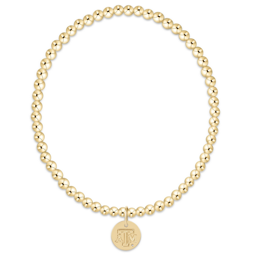 Enewton eCollegiate Classic Gold 3mm Bracelet- Texas A&M Disc