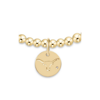 Enewton eCollegiate Classic Gold 3mm Bracelet- UT Austin Disc