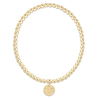 Enewton eCollegiate Classic Gold 3mm Bracelet- UT Austin Disc