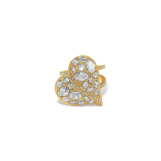 Brighton  Trust Your Journey Golden Heart Ring