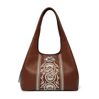 Brighton Bourbon Interlok Harmony Selene Embroidered Shoulderbag